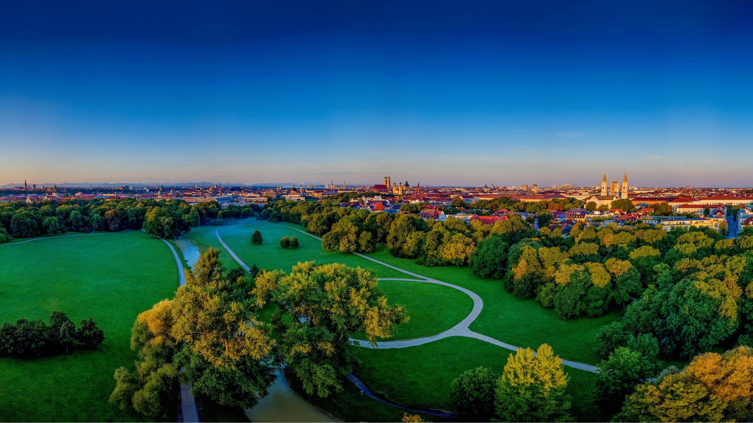 Englischer Garten In Munich Is One Of The Largest Urban Parks In The World