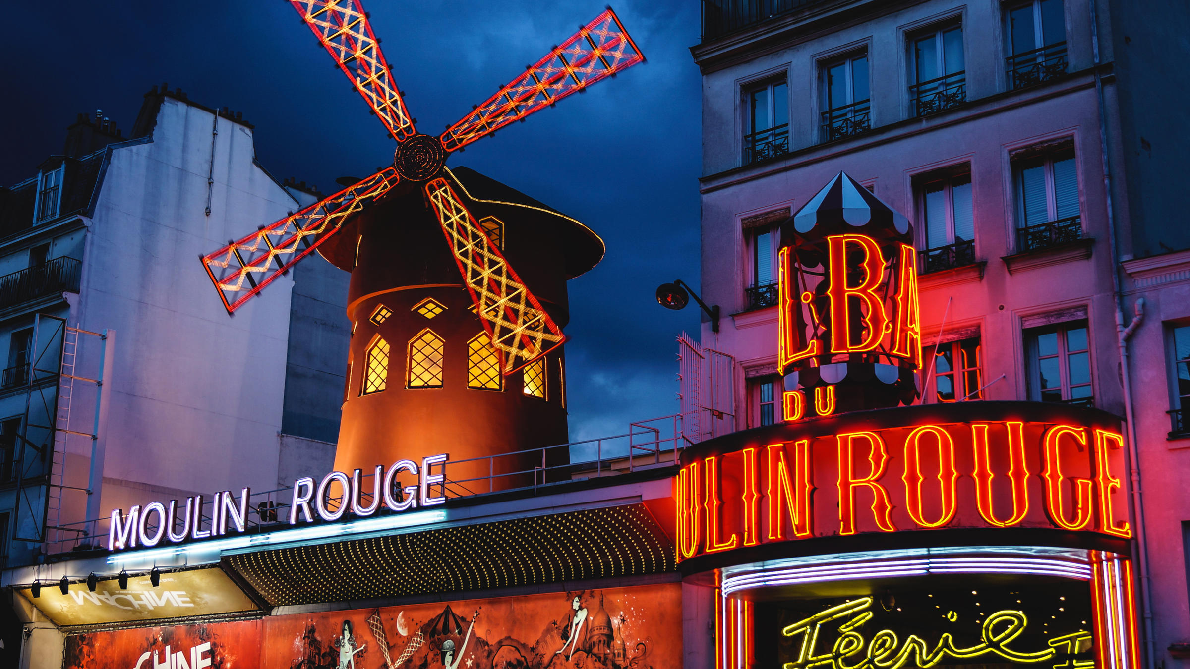 Moulin Rouge в Париже, фото. Кабаре Мулен Руж - канкан Красной мельницы